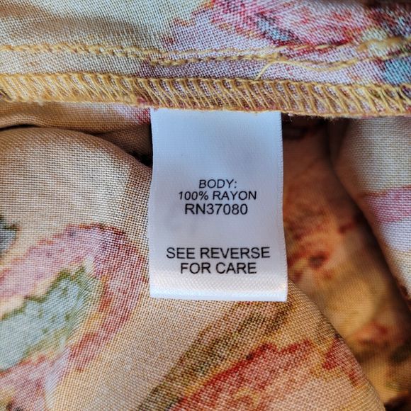 Cato 1946 Boho Maxi Dress XL Multicolor Paisley Yellow Red - Picture 6 of 15